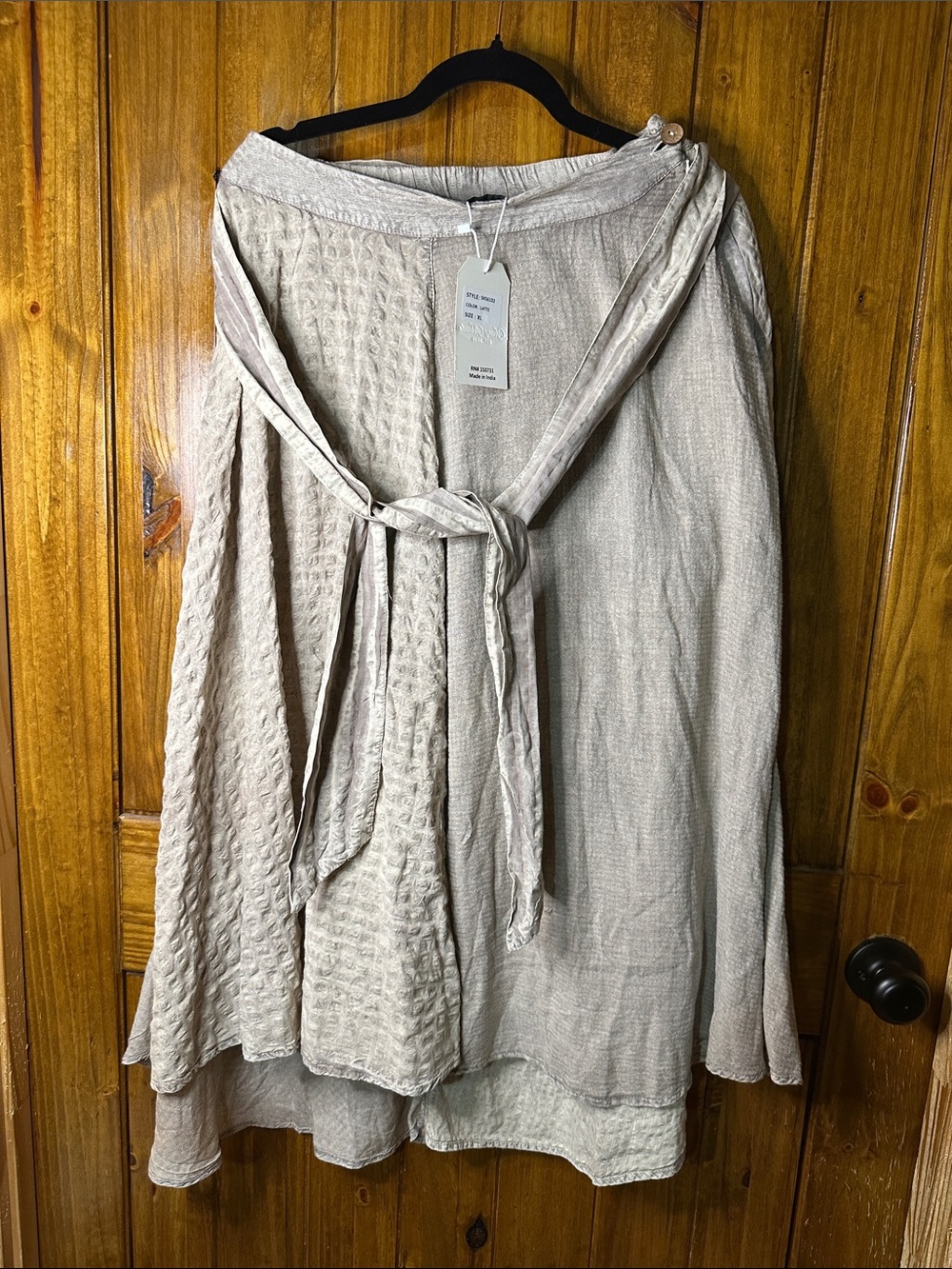 YOUNG THREADS NWT Skirt Cream Tan Dye A-Line Xlarge
